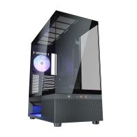 caja pc cougar cfv220 rgb midi tower negro vidrio atx