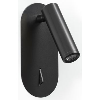 Exo Lighting - Aplique De Pared De Pared Semiempotrado Dirk Ip20 Led Smd 1.4w 220lm Negro