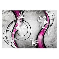 papel pintado 3d - bailando con lirios 400x280 cm