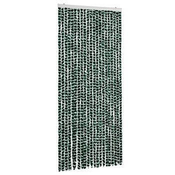 Cortina Mosquitera | Mosquitera Chenilla Verde Y Blanco 90x220 Cm
