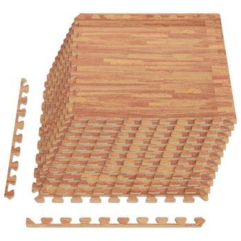 Alfombrillas De Goma Eva Vetas De Madera 12 Uds 4,32 ㎡ Vidaxl