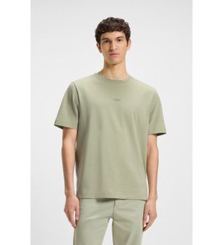 BOSS para hombre. 50473278 Camiseta TChup verde (L), Casual, Algodón, Manga corta