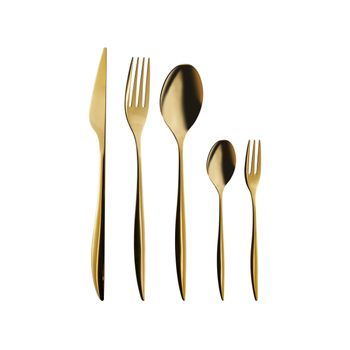 Cubertería Moderna De 30 Piezas Para Cualquier Ocasión Cuchillo Tenedor Cuchara Cucharilla Tenedor Para Pasteles Acero Inoxidable Dorado Farfalle