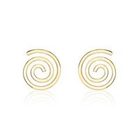 pendientes espirales de plata 925 banada en oro