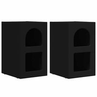 mesita de noche 295x335x50 cm madera - negro