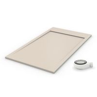 plato de ducha ambiente crema - 100x120cm - resina con cargas minerales