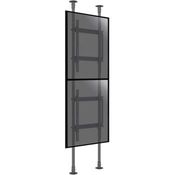 Kimex Soporte Vertical de Suelo-Techo Retrato para 2 TVs 50