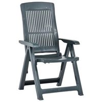 pack 2 uds sillas de jardin  silla de exterior  sillon reclinables plastico verde
