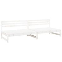 2 uds sofas centrales de jardin  sofa de exterior madera de pino blanco 120x80 cm