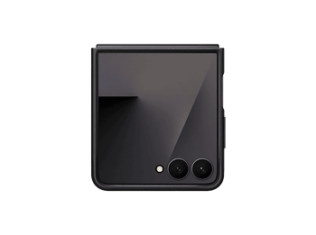 Funda móvil - Samsung, Para Samsung Galaxy Z Flip7, Cuero Vegano, Negro