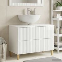 vidaxl mueble de lavabo para bano arnhem blanco brillante