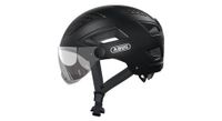 abus hyban 2 0 ace casco negro terciopelo con visera transparente