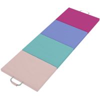 sportnow colchoneta gimnasia plegable de 2 pulgadas de grosor con asas de transporte y bolsa para yoga aerobic multicolor