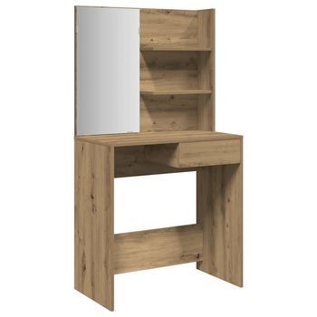 Tocador Con Espejo Roble Artisan 74,5x40x141 Cm Vidaxl