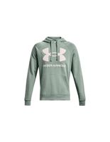 sudadera under armour rival big logo verde hombre