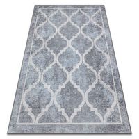 alfombra lavable miro 51639805 trellis enjerado antideslizante - gris 200x290 cm