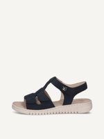 caprice heeled sandal blue made of leather without heel size 36