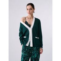 liu jo chaqueta de punto cardigan bicolor para mujer