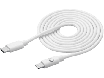 Cable USB-C - CellularLine POWER, 200 cm, USB C a Lightning, 27W, Blanco