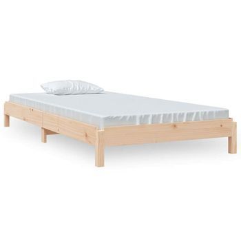 Cama Apilable De Madera Pino Maciza 75x190 Cm Vidaxl