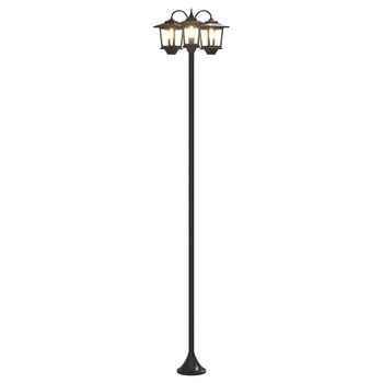 Farola De 3 Brazos Negro 16 X 16 X 187 Cm Aluminio Y Abs Vidaxl