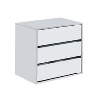 cajonera para armario con 3 cajones blanco