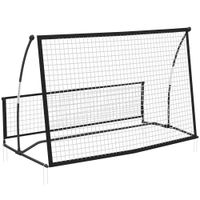 sportnow red de rebote plegable 2 en 1 con bolsa de transporte para entrenamiento de futbol y beisbol 200x94x122 cm negro