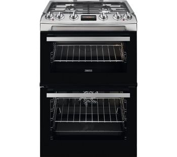 ZANUSSI ZCK66350XA 60 cm Dual Fuel Cooker - Stainless Steel, Stainless Steel
