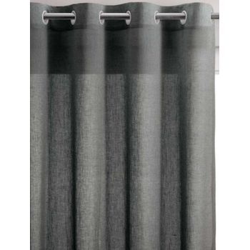 Cortina De Voile Gris Zeff En Lino-algodón (140 X 280 Cm) - Vivaraise