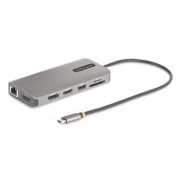 adaptador multipuerto startech usb-c triple monitor hdmidp 4k 4x usb 100w pd ethernet