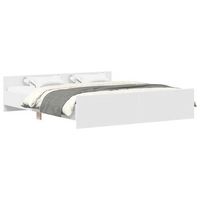cama matrimonial  cama para adultos  estructura de cama con cabecero y piecero blanco 180x200 cm