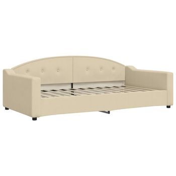 Sofá Cama | Cama Individual | Cama Para Adultos Tela Color Crema 100x200 Cm