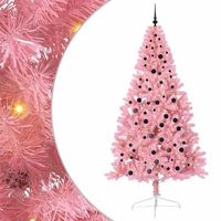 arbol de navidad artificial preiluminado rosa 240 cm pvc vidaxl