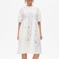 baum und pferdgarten agdel floral-appliqued mesh dress - eu 40uk 12