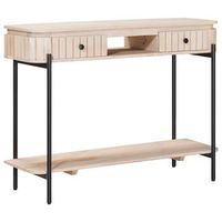 mesa auxiliar hecha a mano blanco 100 x 30 x 76 cm vidaxl