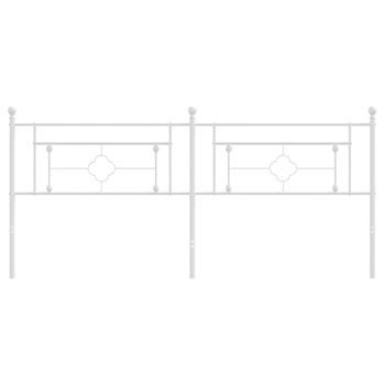 Cabecero Cama Mueble De Dormitorio De Metal 193 Cm Blanco M02_0006832