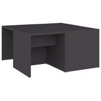mesa de centro 66x66x33 cm madera - gris