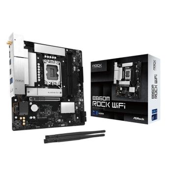 Placa Base AsRock B860M Rock WiFi Intel B860 LGA 1851 DDR5 Micro ATX WiFi 6E RGB
