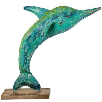 Figura Delfin Azul Y Verde