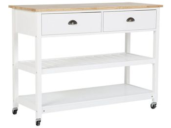 Carrito de cocina  madera blanco
