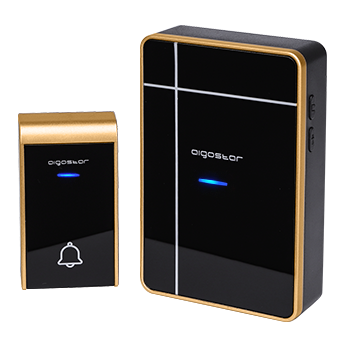 Aigostar Bell DC- Timbre Inalámbrico para Puerta，Exterior IP44 impermeable , timbre inalámbrico a pilas ,de Puerta con Indicadores LED, 36 Melodías， 1 Receptores y 1 Transmisor