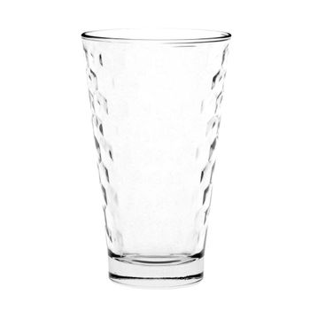 Vaso de vidrio en panal