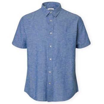 Selected Camisa manga larga Noos Reg-Sun Shirt - Medium Blue Denim para hombre