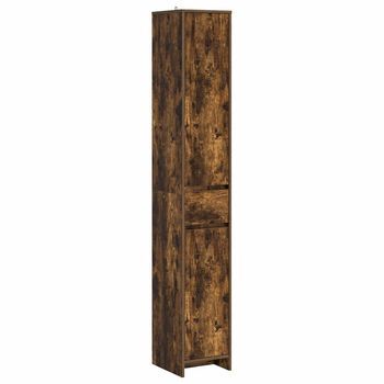 Mueble De Cuarto De Baño Roble Ahumado 30 X 33 X 190 Cm Vidaxl