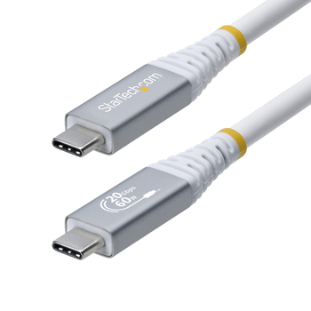 Cable USB4 3m - USB-C Certificado USB-IF - 20Gbps - Blanco