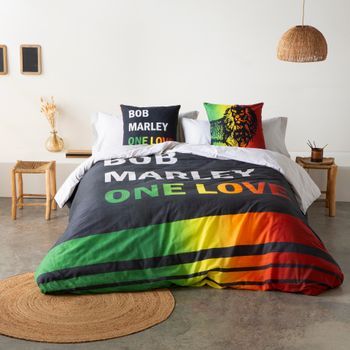 Marley - Funda Nórdica Estampada Cama 135 - Algodón Extra Suave - Fabricado En España - One Love