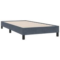 estructura de cama sin colchon terciopelo gris oscuro 90x220 cm vidaxl