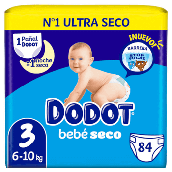 Dodot Pañales Bebé Seco T3 (6-10 Kg) 84 uds