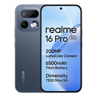 smartphone realme 16 pro 5g con camara de 200mp pantalla amoled de 144hz procesador mtk dimensity max bateria de 6500mah y nfc