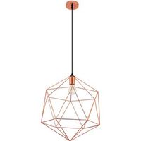 lampara de techo - lampara colgante diseno vintage - lara rosado oro